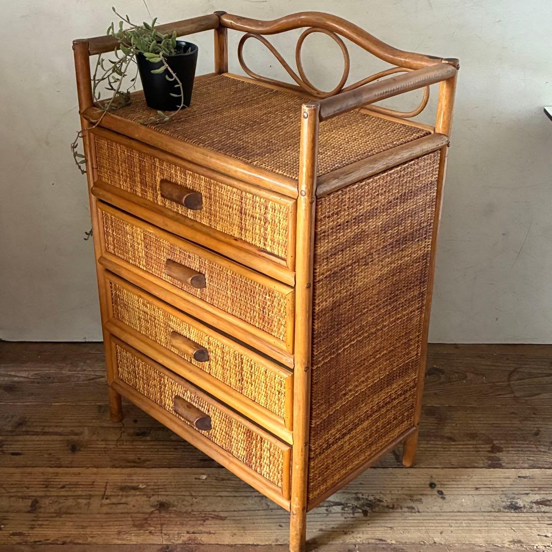 ヴィンテージラタン チェスト 引き出し 収納