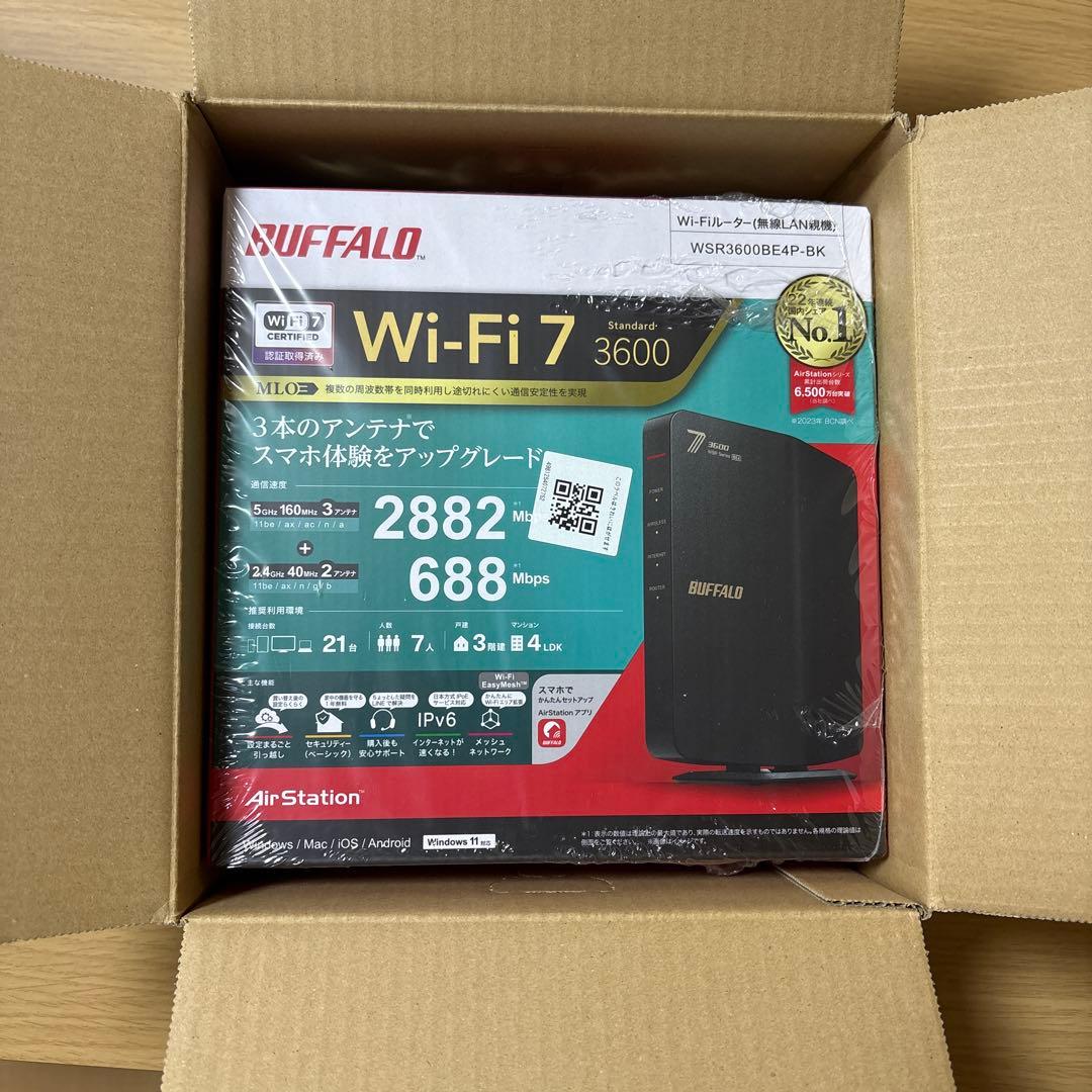 『新品』BUFFALO WSR-3600BE4P-BK Wi-Fi ルーター