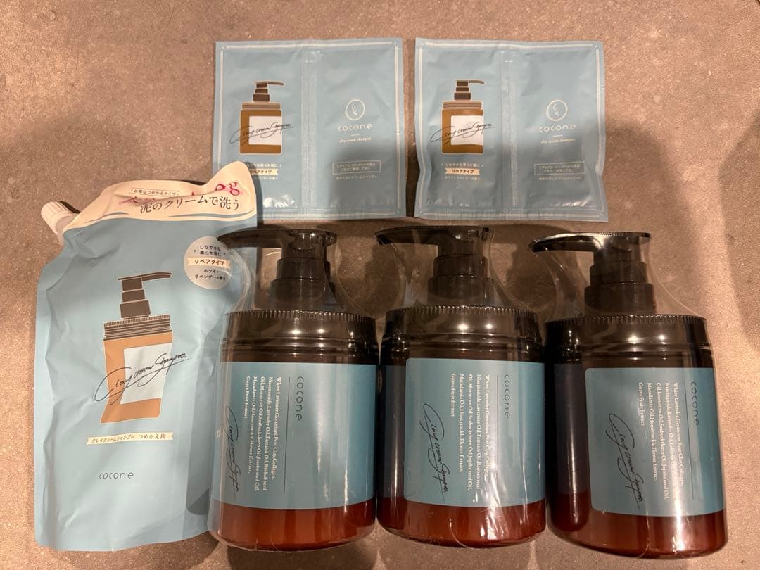cocone クリームシャンプー リペアタイプ 380g×３個 400g ×1個