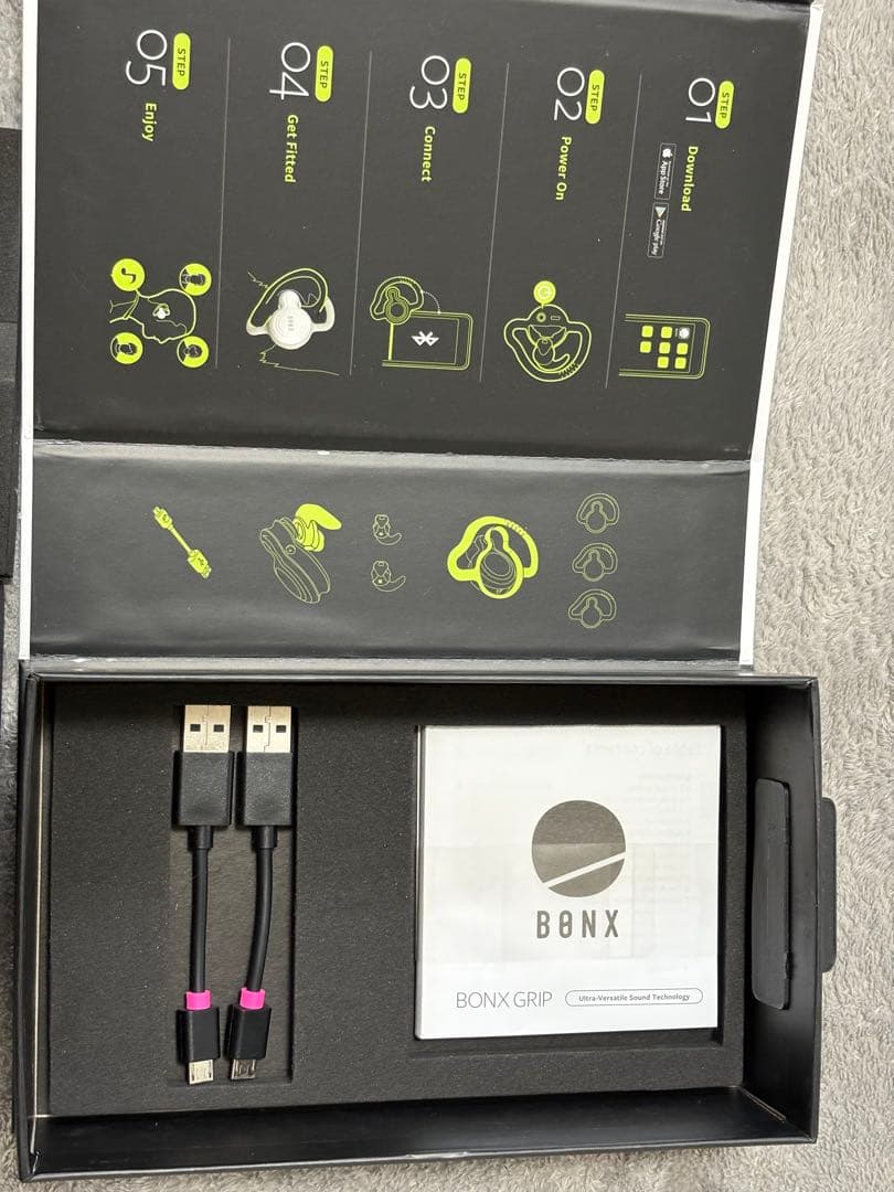 ［一部ジャンク］BONX GRIP ワイヤレスイヤホン 2個セット ブラック