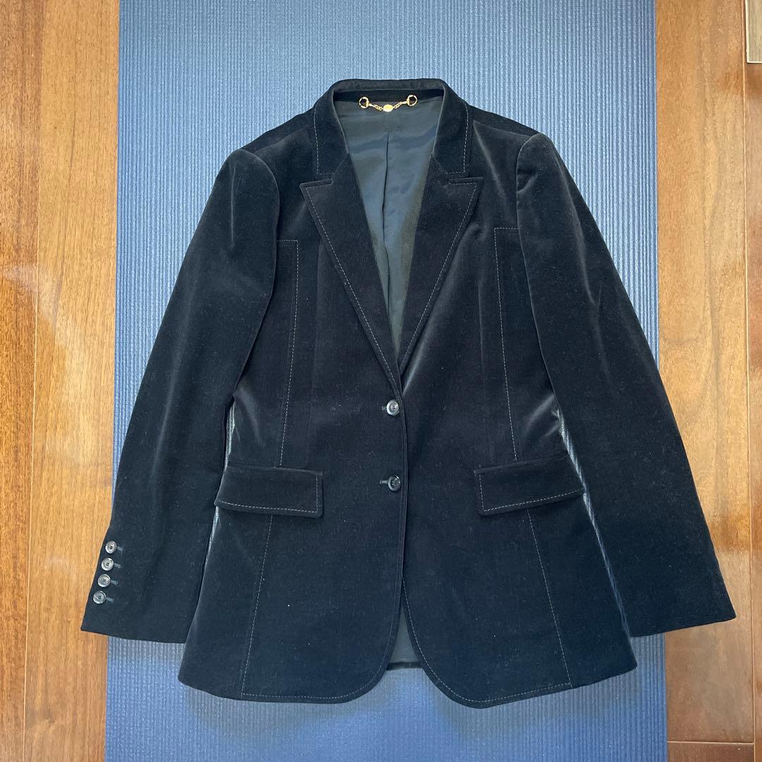 グッチ　ベロア　ブラック　サイズ42 ジャケット