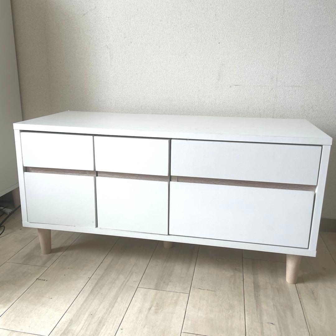 専用！！ 完売商品　LOWYA ホワイト テレビ台 引き出し付き