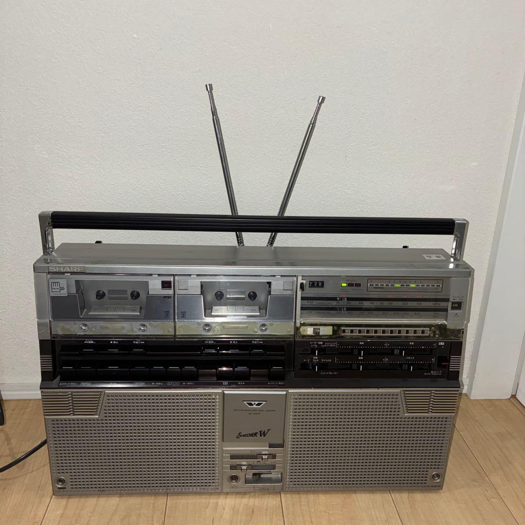 シャープ ラジオ付ステレオテープレコーダー ダブルラジカセ GF-808S