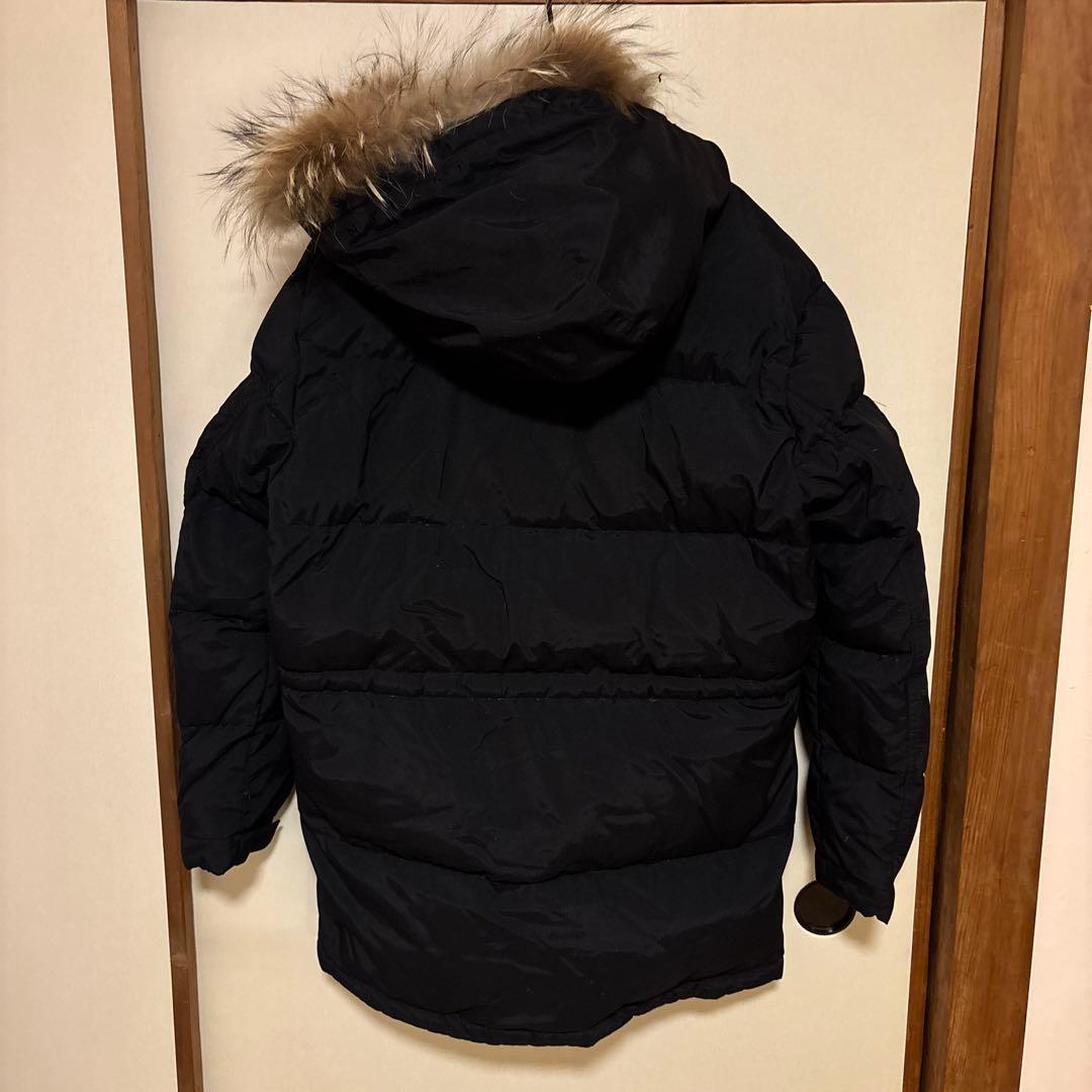 【美品】MILLET ミレー フードダウンジャケット メンズL 黒 ファー