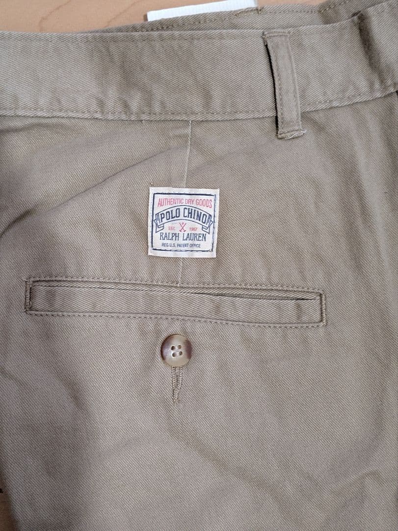 デッドストック　90s ポロ　ラルフローレン　ツータック　チノ　usa　w31