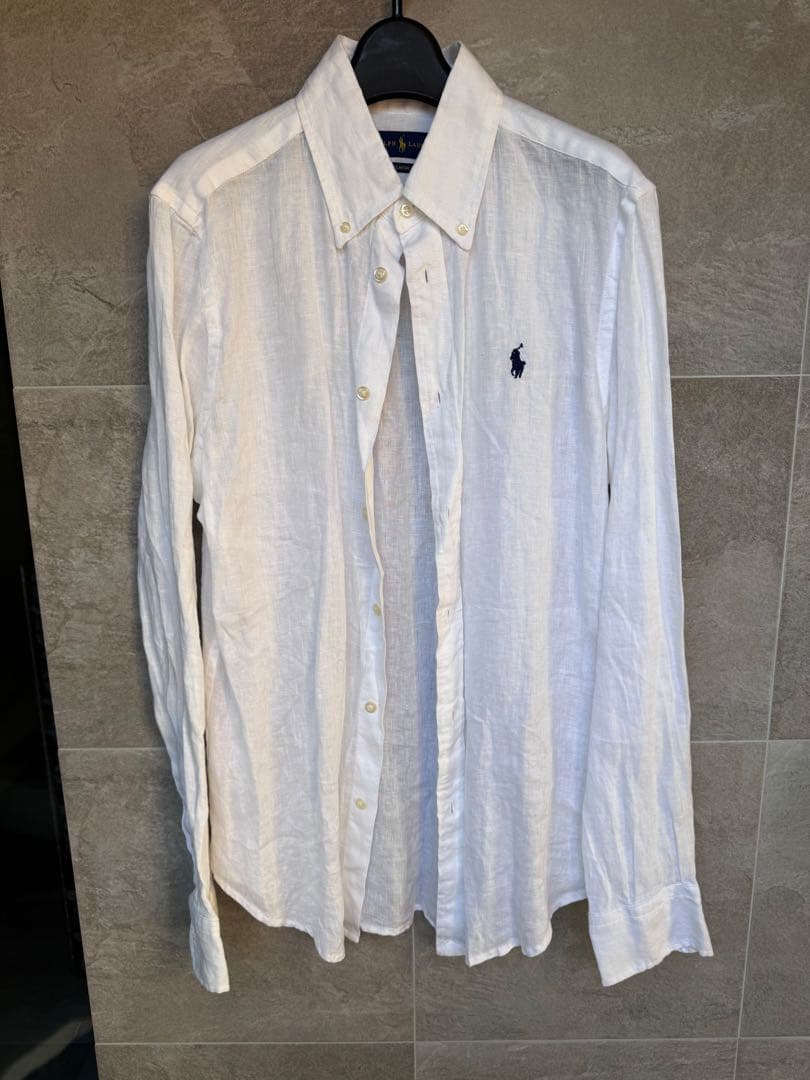 Ralph Lauren リネン ホワイトシャツ M