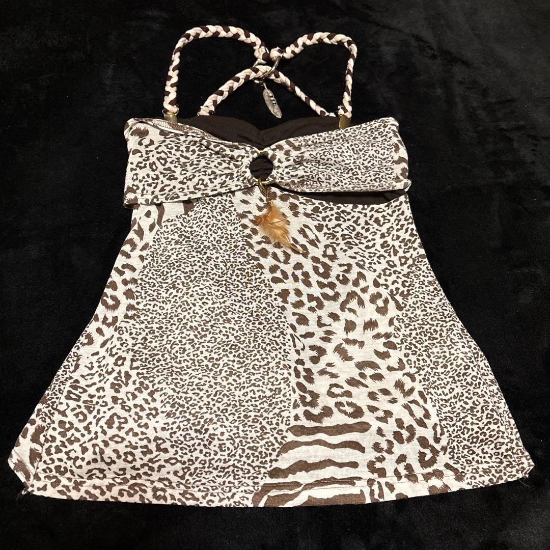 SALE☆d.i.a. レオパード柄 キャミソール　背中ガン開き