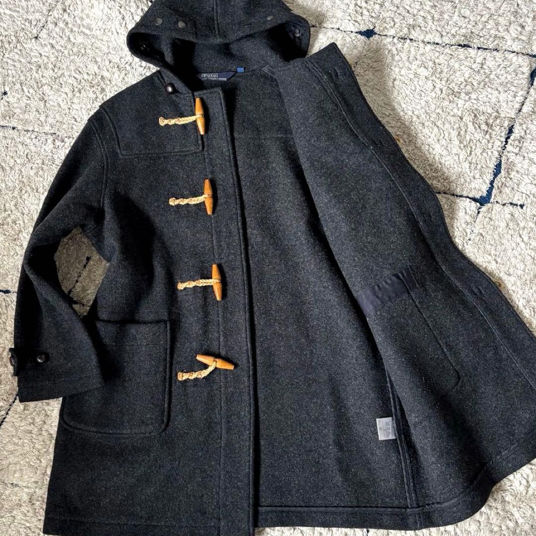 【美品✨】ポロラルフローレン　ダッフルコート　フード　くるみボタン　三角タグ　M