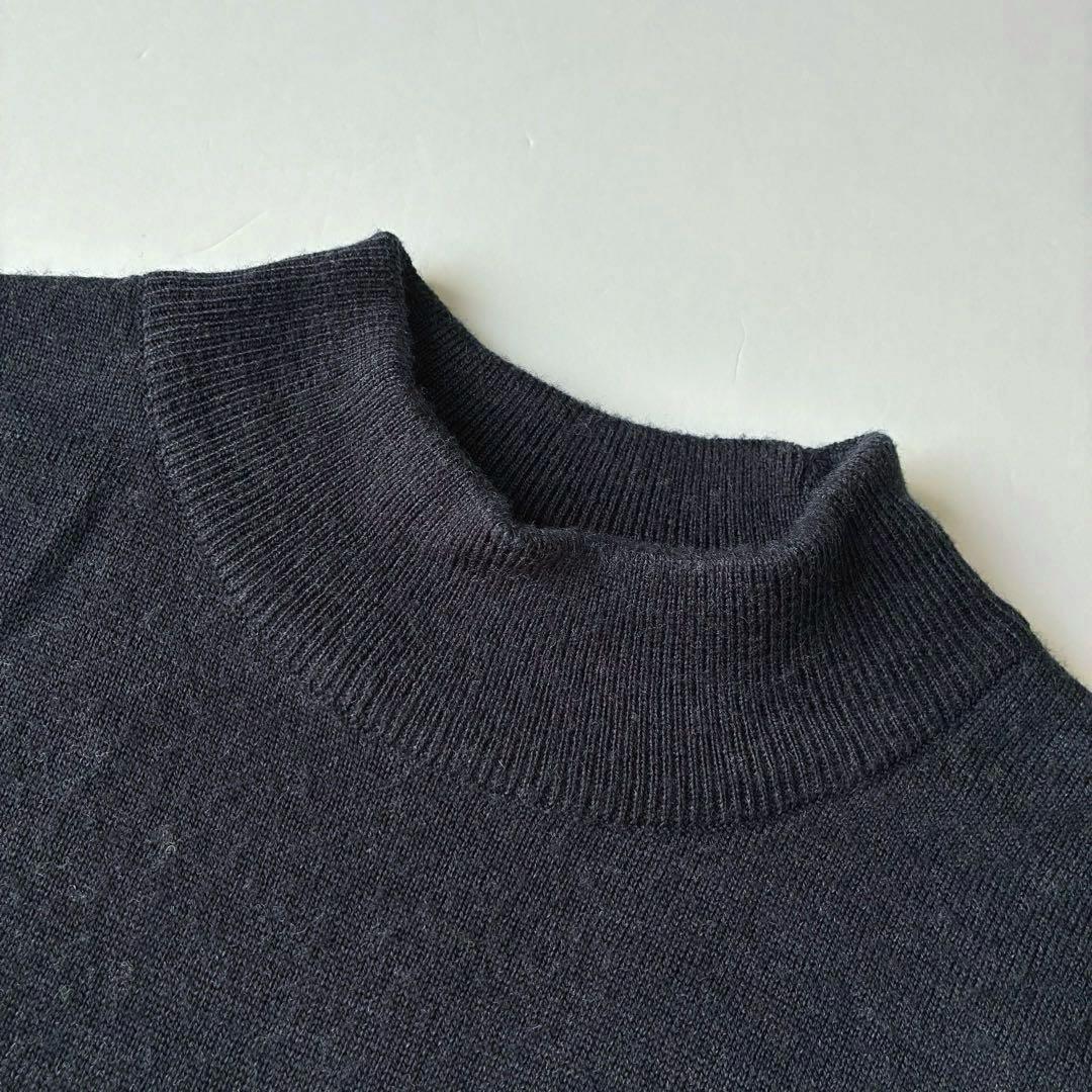 美品 英国製 JOHN SMEDLEY 30G モックネックニット セーター