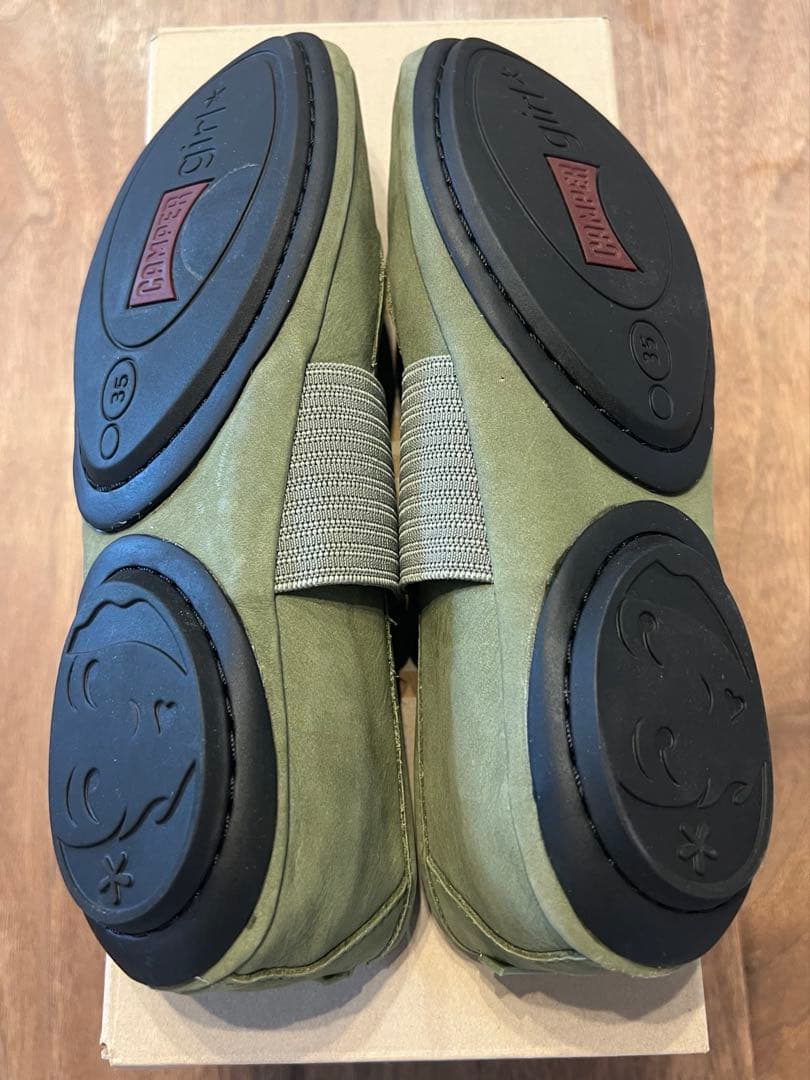 CAMPER ライトニナ　グリーン　フラットシューズ 22.5