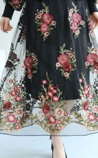 即購入歓迎☆ cawaii French pave 完売品 花刺繍ワンピース