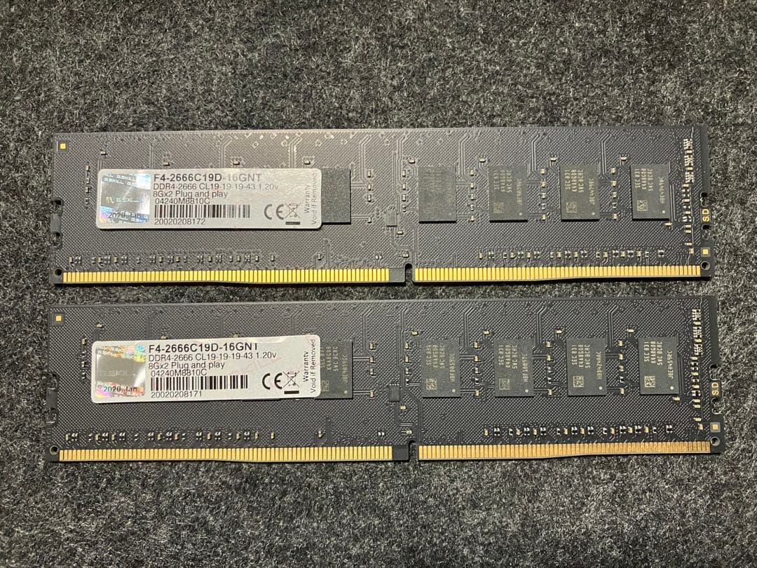 DDR4 16GB (8GBx2枚) F4-2666C19D-16GNI