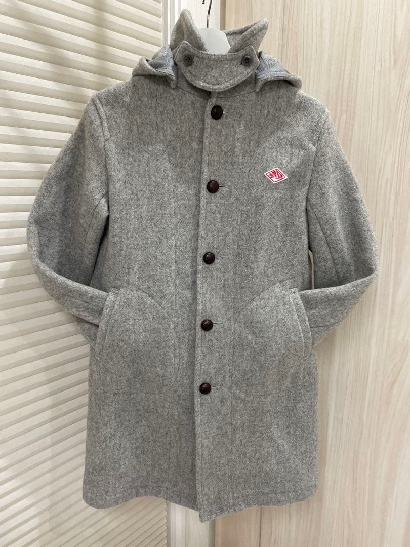 DANTON ウールモッサ　フード付きコート