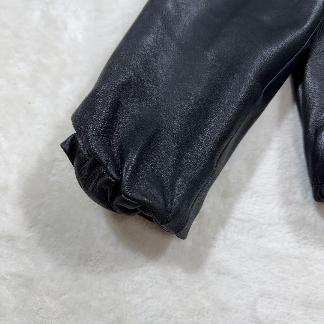 Dulcamara ドゥルカマラ ラムレザー バルーンブルゾン M 黒