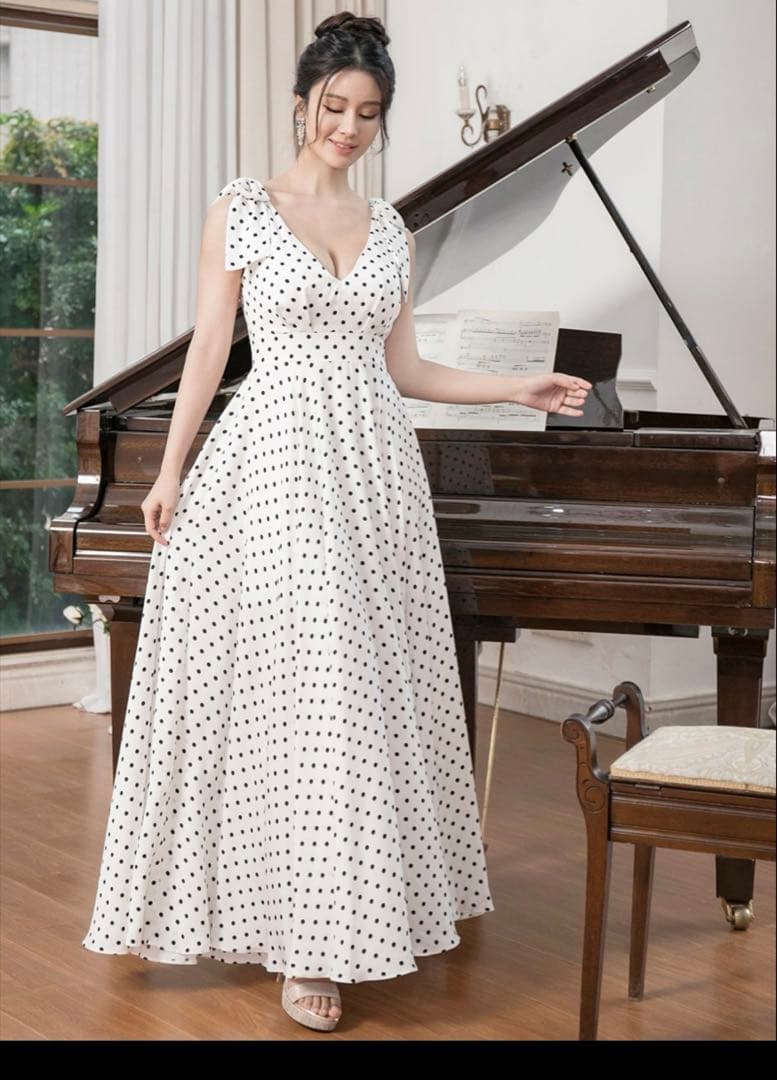 エルケイ　ERUKEI ホワイト　ロングドレス　ワンピース