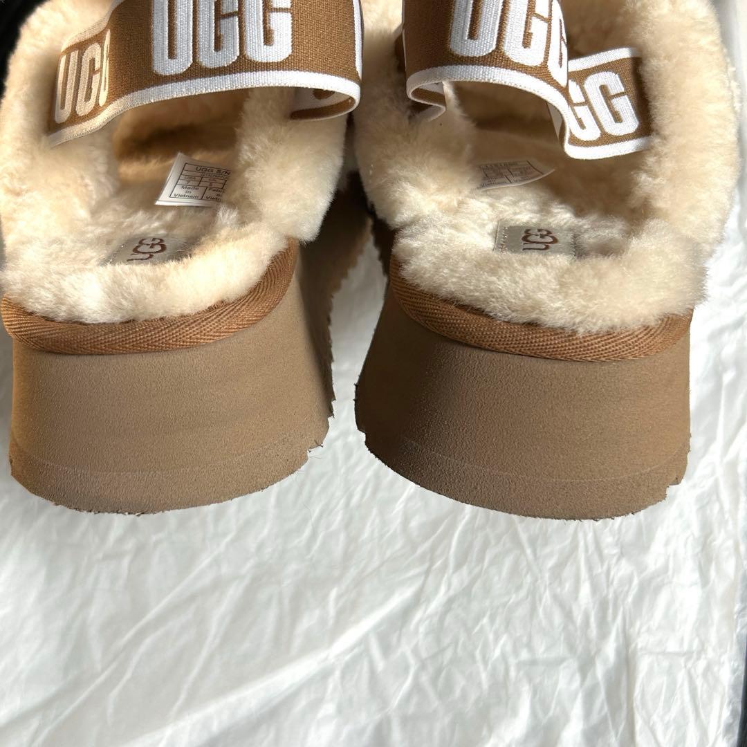 UGG サンダル 24cmベージュ・ホワイト 1121550