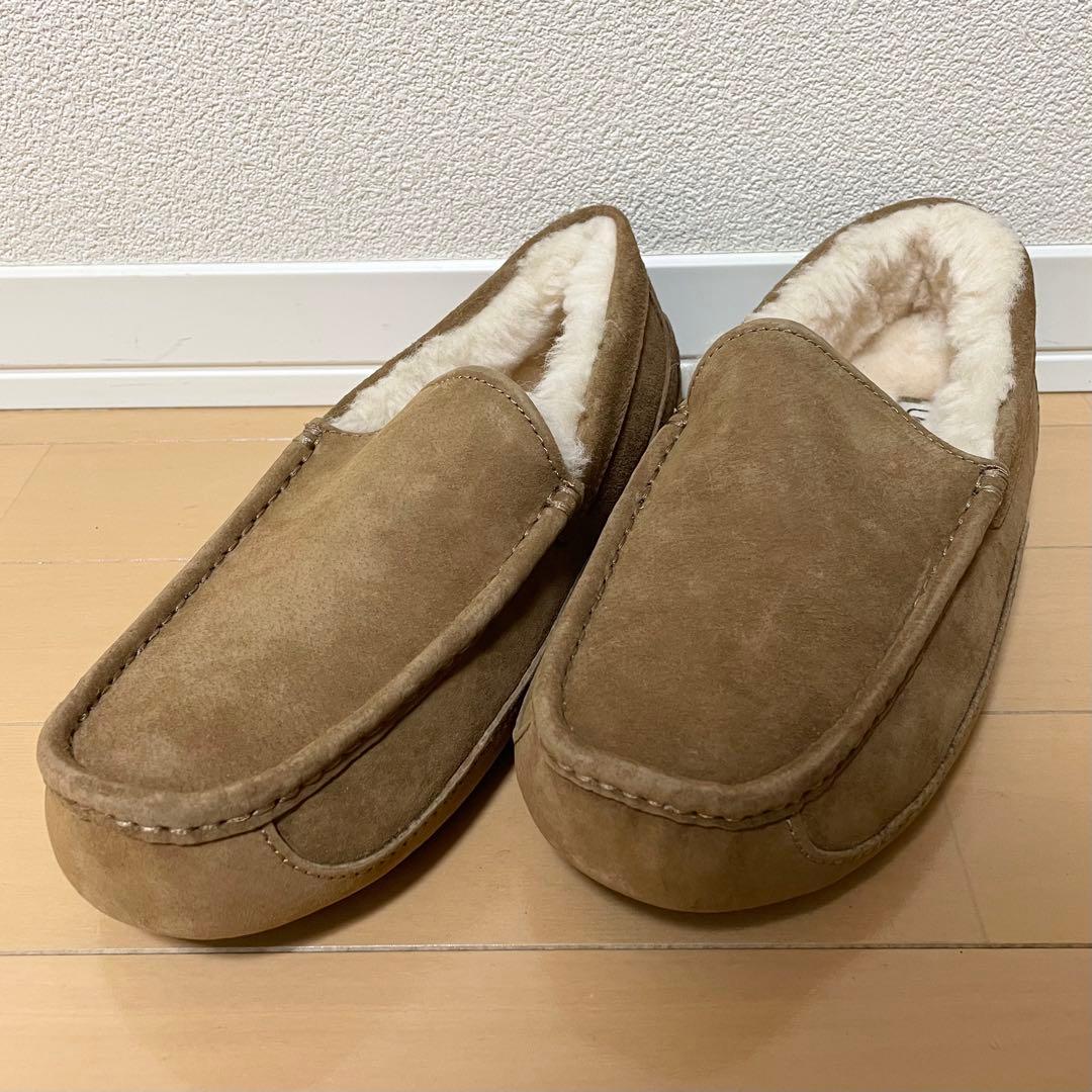 【未使用に近い】UGG アグ モカシン ASCOT ボア ブラウン 5775