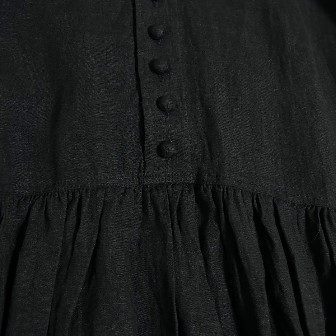 新品✨2.2万 イチアンティークス フレンチリネン くるみボタン ワンピース