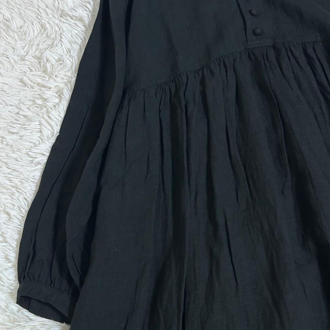 新品✨2.2万 イチアンティークス フレンチリネン くるみボタン ワンピース