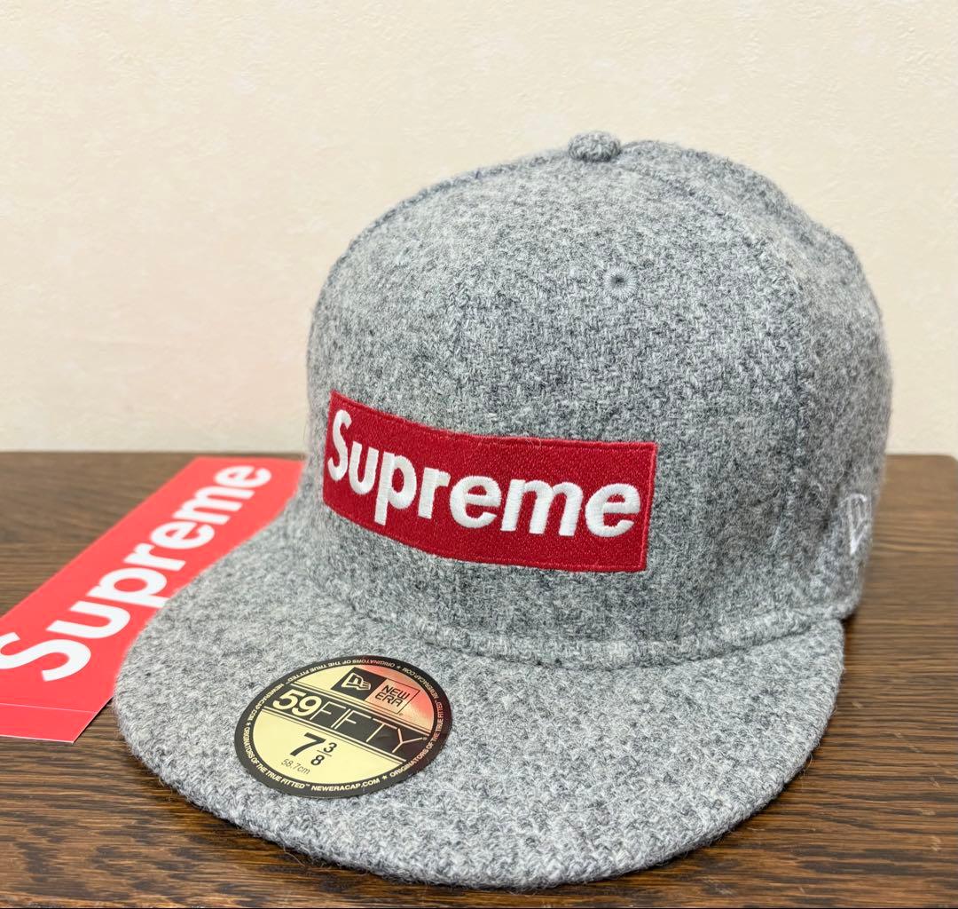 帽子 Supreme New Era HarrisTweed Box Logo Cap