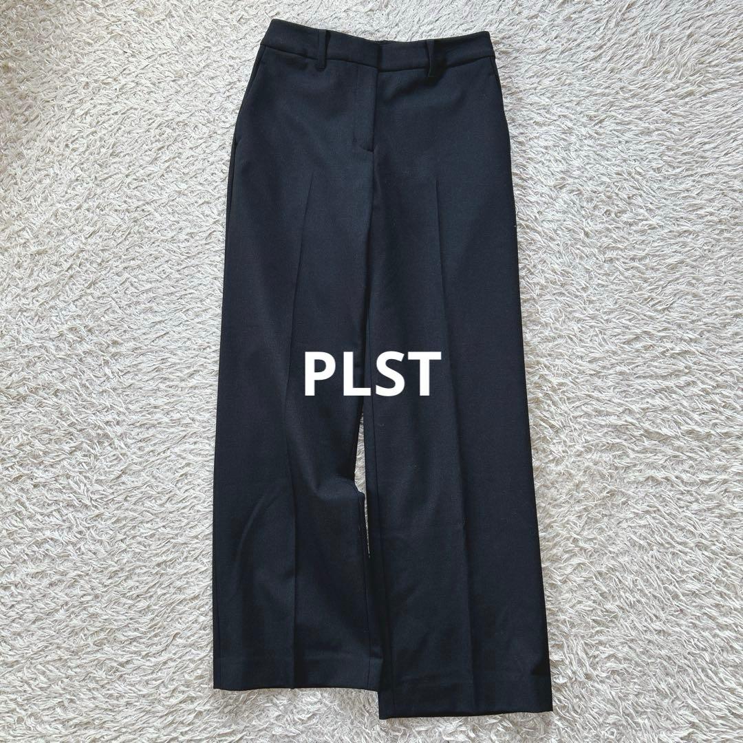 美品 PLST ウォームリザーブ ストレートパンツ M ルクールブラン　ニット
