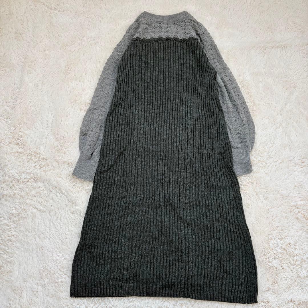 ウィルフリー　mohair like openwork rib knit OP
