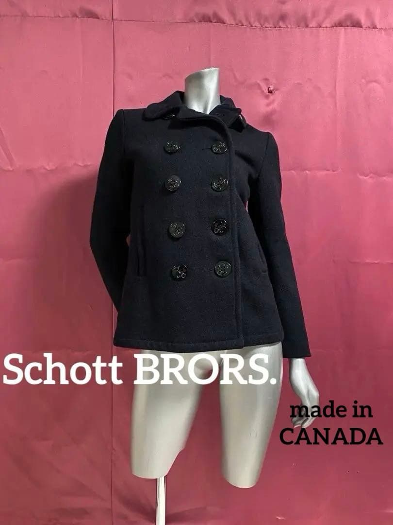 Schott BRORS.◆カナダ製◆レディースワンスターピーコート