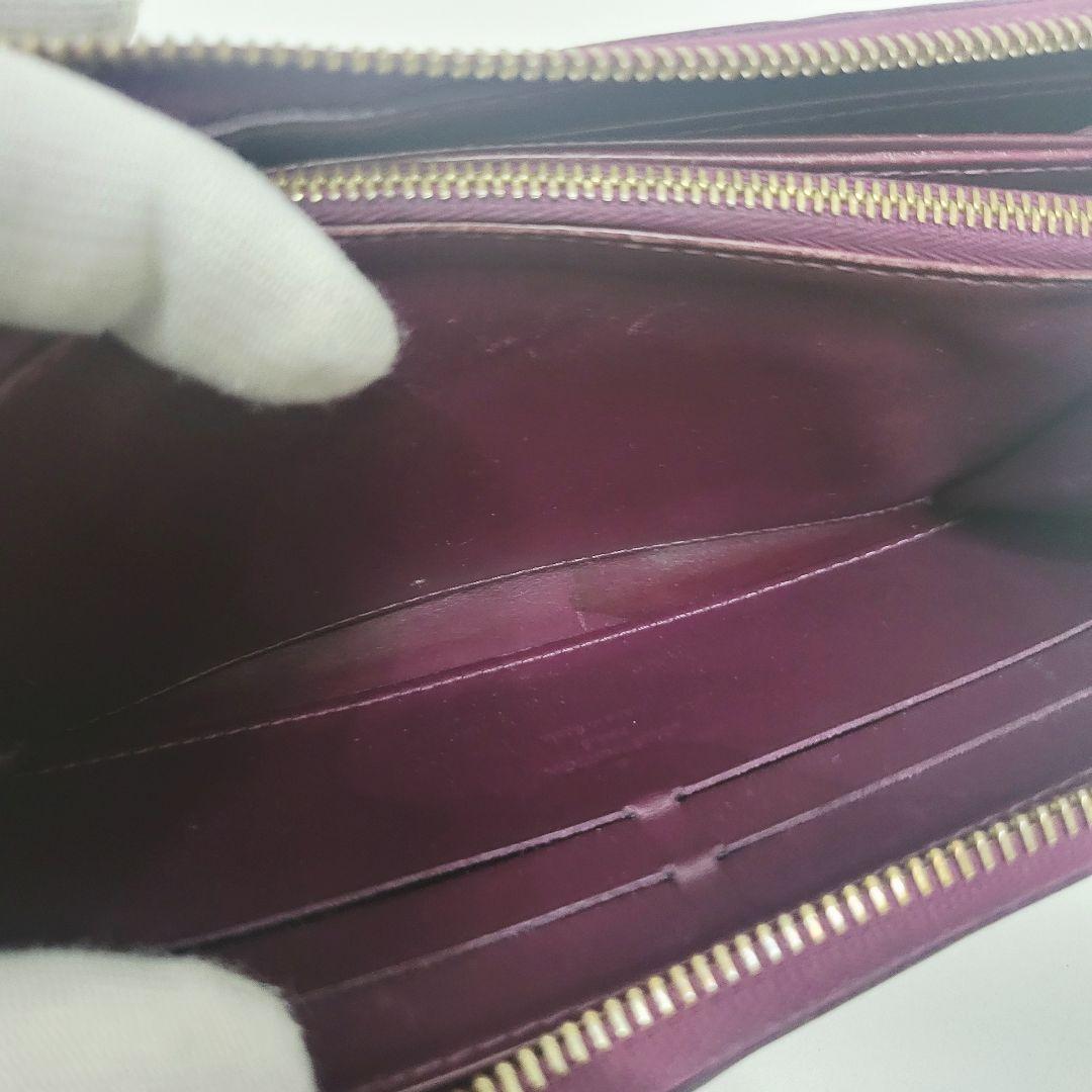 ジ*ジ様 ルイヴィトン ヴェルニ ジッピーウォレット 長財布 アマラント