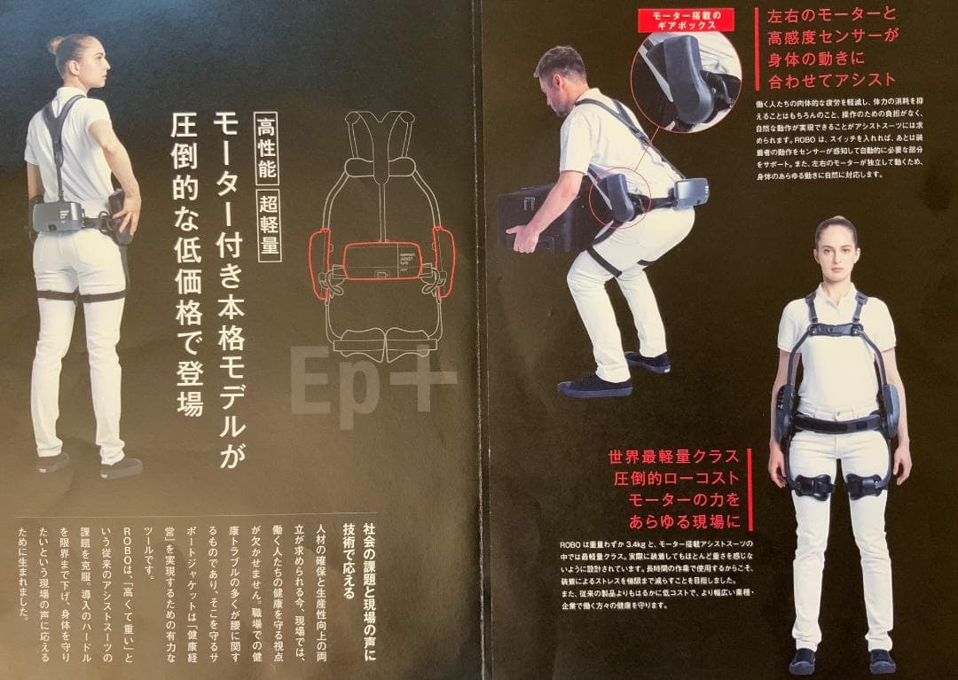 電動アシストスーツ　SUPPORT JACKET Bp+ROBO　4台セット