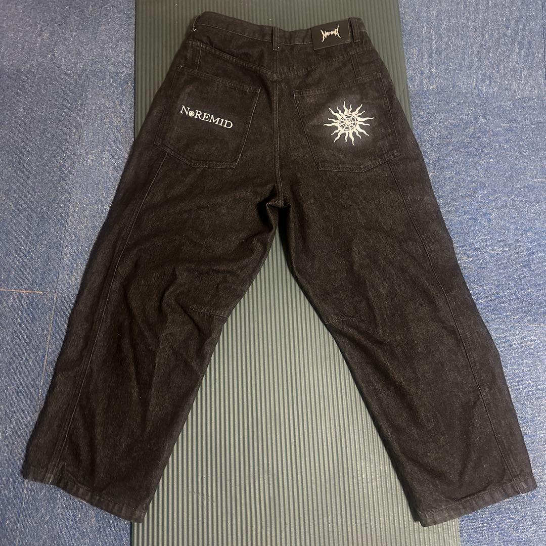 NoRemid 初期ブラックデニムパンツ　Mサイズ