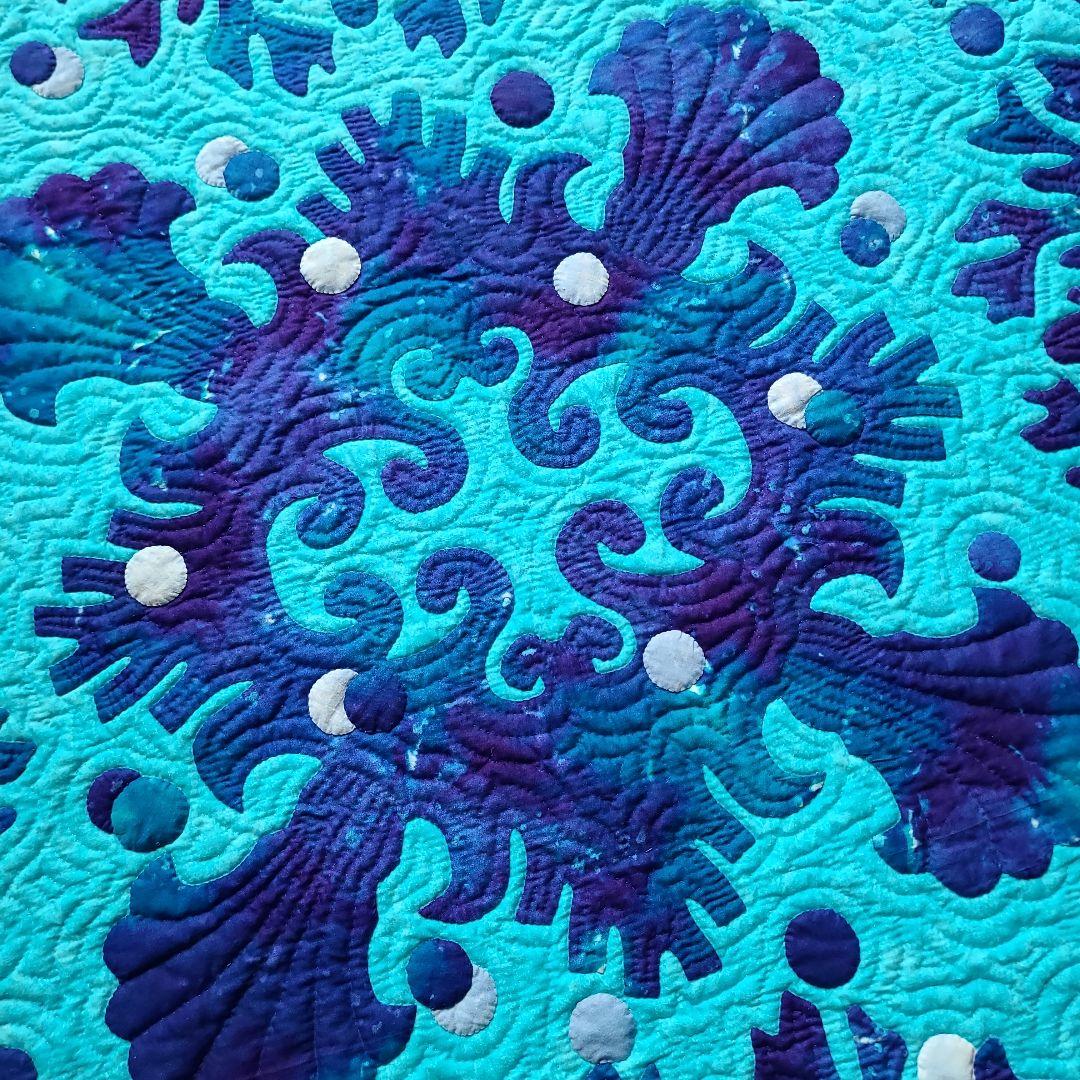 ハワイアンキルトタペストリー　海のキルト