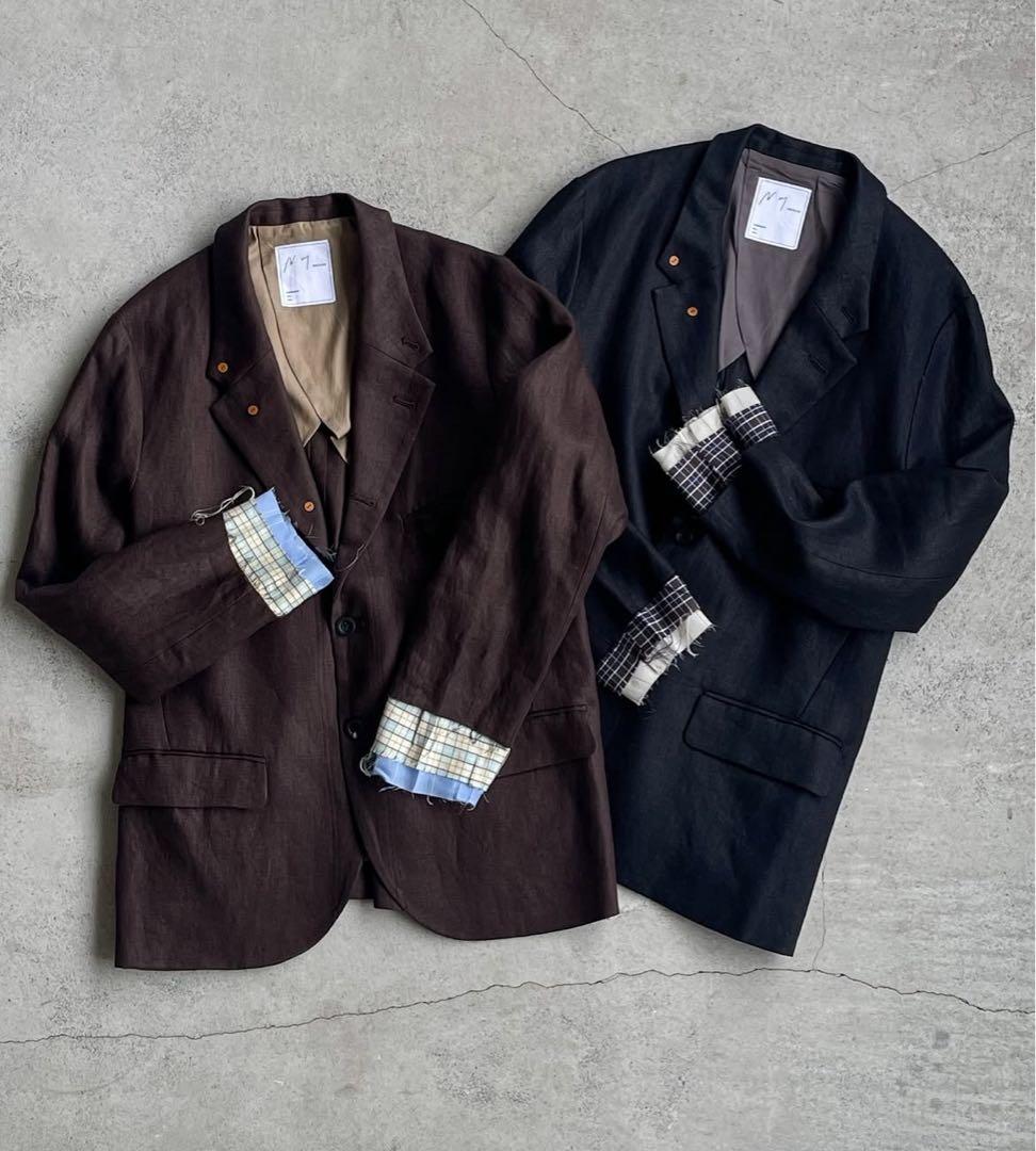 ANCELLM 2026ss LAYERED TAILORED JACKET黒1