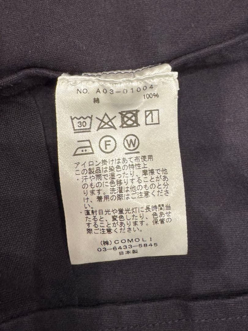 COMOLI 製品染テーラードジャケット A03-01004 ネイビー サイズ2