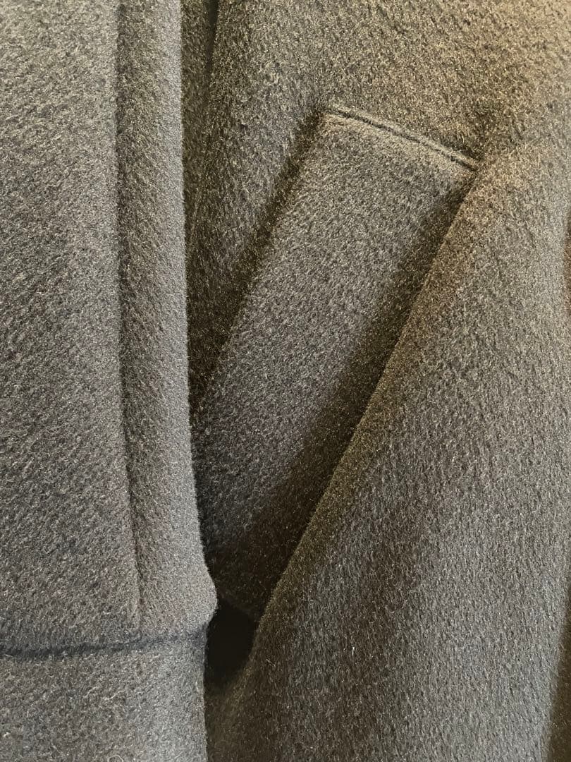 美品　TICCA テントコート　ブラック　ウールコート　黒　クロ