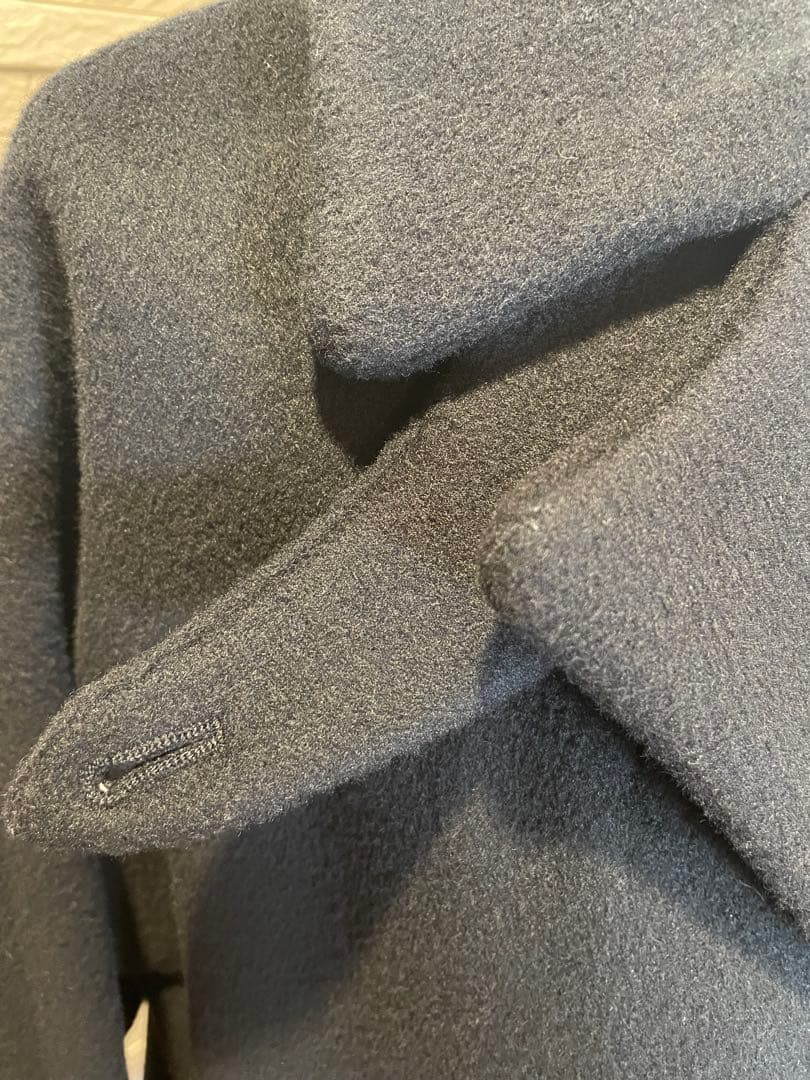 美品　TICCA テントコート　ブラック　ウールコート　黒　クロ