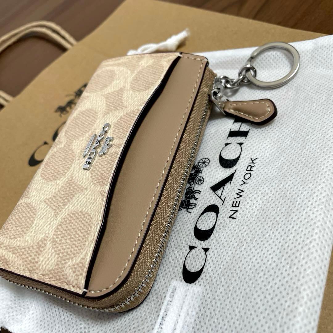 【新品】COACH コーチ★ケース・カードケース・ミニ財布★キーリング付