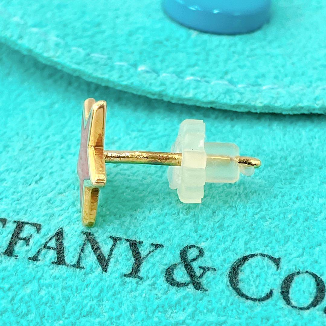 レア オールドティファニー スター ピアス ゴールド k18