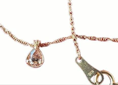 アガット ブラウンダイヤ k18pg ネックレス