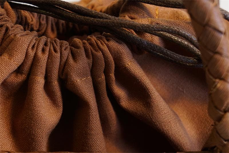 乱れ編み 山葡萄 かご　籠 バッグ 一番皮 中布と内ポケット付き かごバッグ