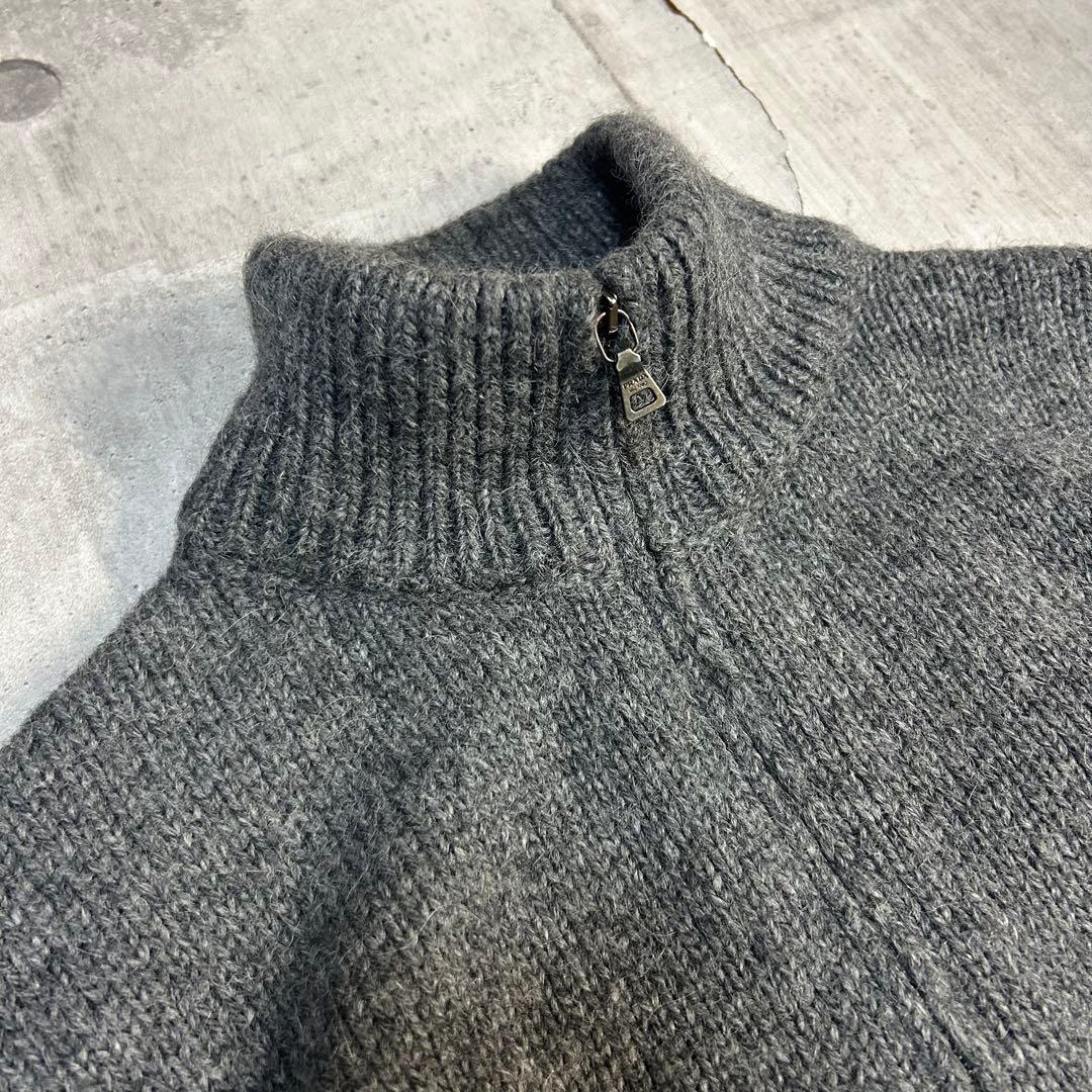 トップス 10aw archive Prada Alpaca Half Zip Knit
