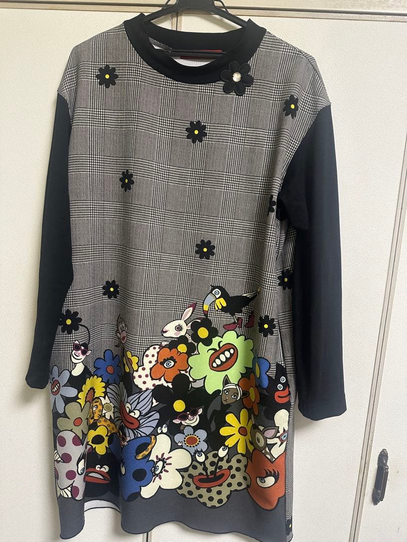 アルペロベロ素敵なワンピース＆☆ウールブレザー☆トップス☆黒パンツ付き