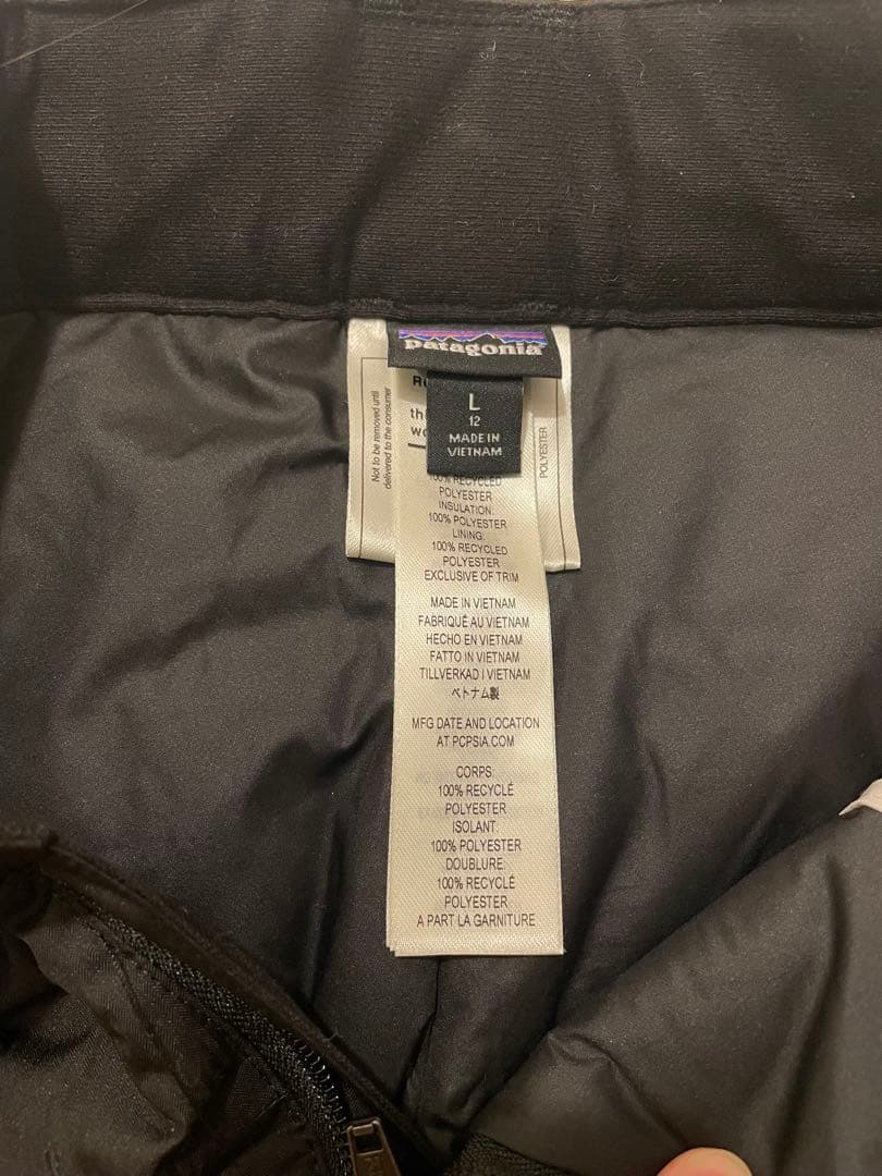 patagonia スキー用パンツ ブラック　キッズL