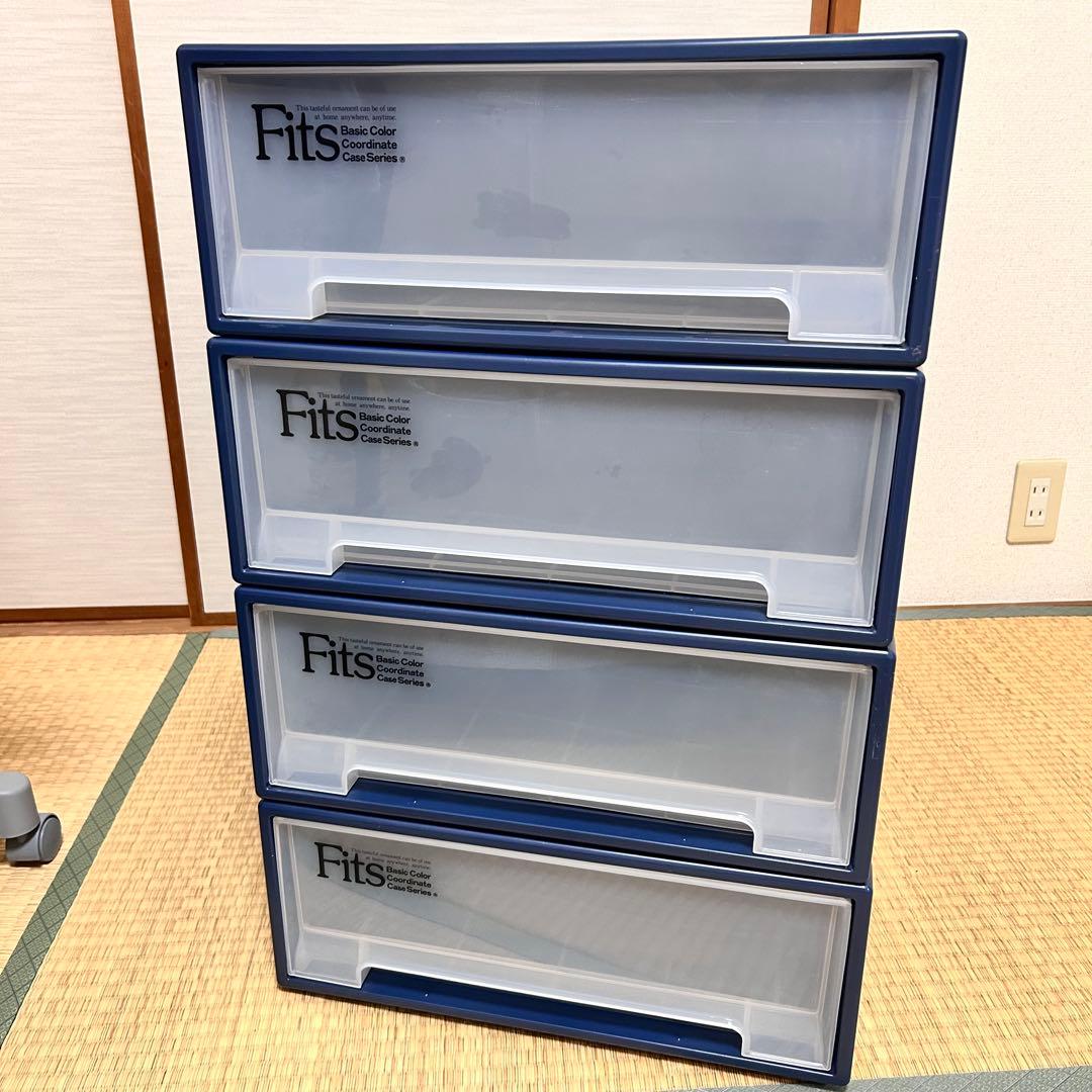 Fitsケース　74フィッツケース　押入サイズ　ロング　スリム　天馬　4つセット
