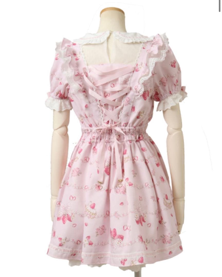 LIZLISA Creamy Berry柄ワンピース ピンク