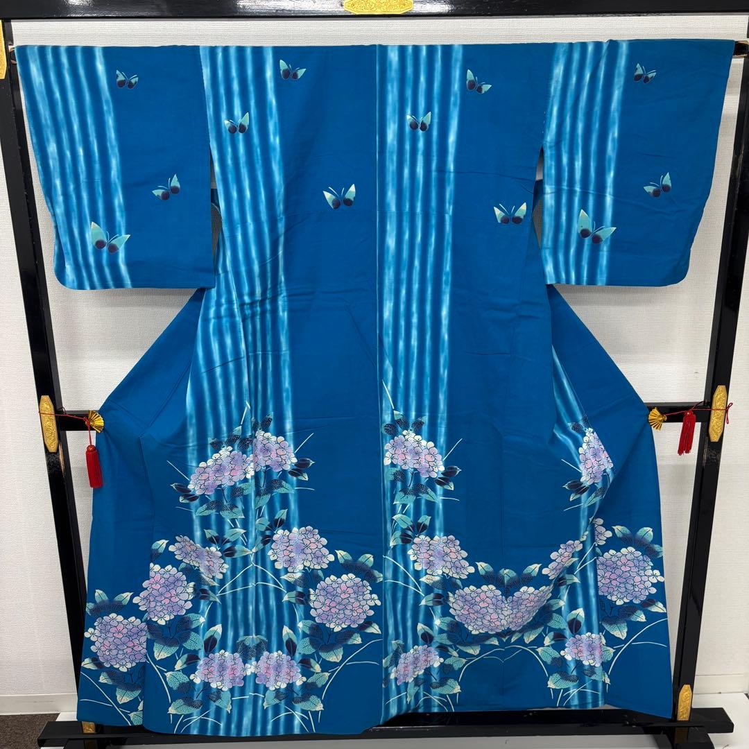 m*i様 AK-7968 夏浴衣 浴衣 裄66.5 注染 コーマ地 紫陽花 盛夏