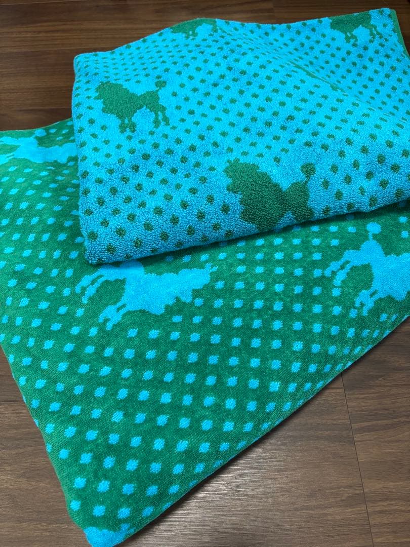 タオルサロン カラカラ インテリアタオル サイズ違い2枚セット プードル柄