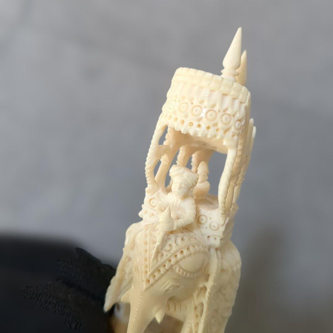 象牙風 虎 象 置物セット