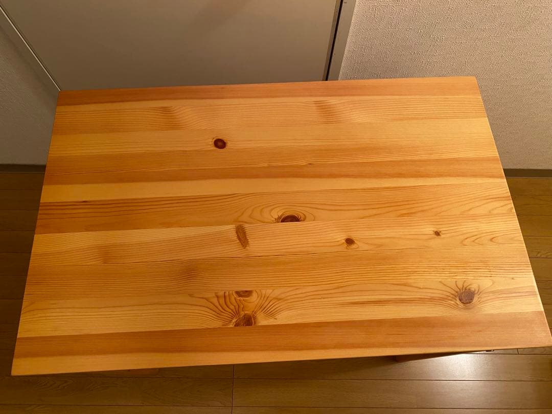 【美品・希少】無印良品 パイン材テーブル・折りたたみ式
