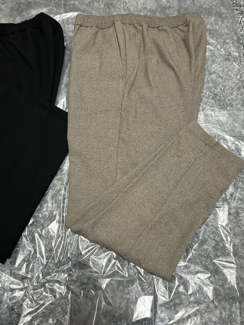 オルマイイージーパンツ M L ブラック グレー ベージュ 裏起毛 GLR