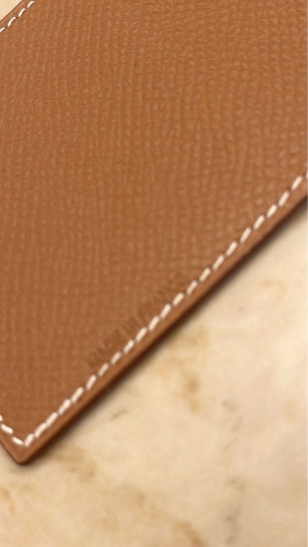 エルメスS ゴールド レザー フォトフレーム 二つ折り